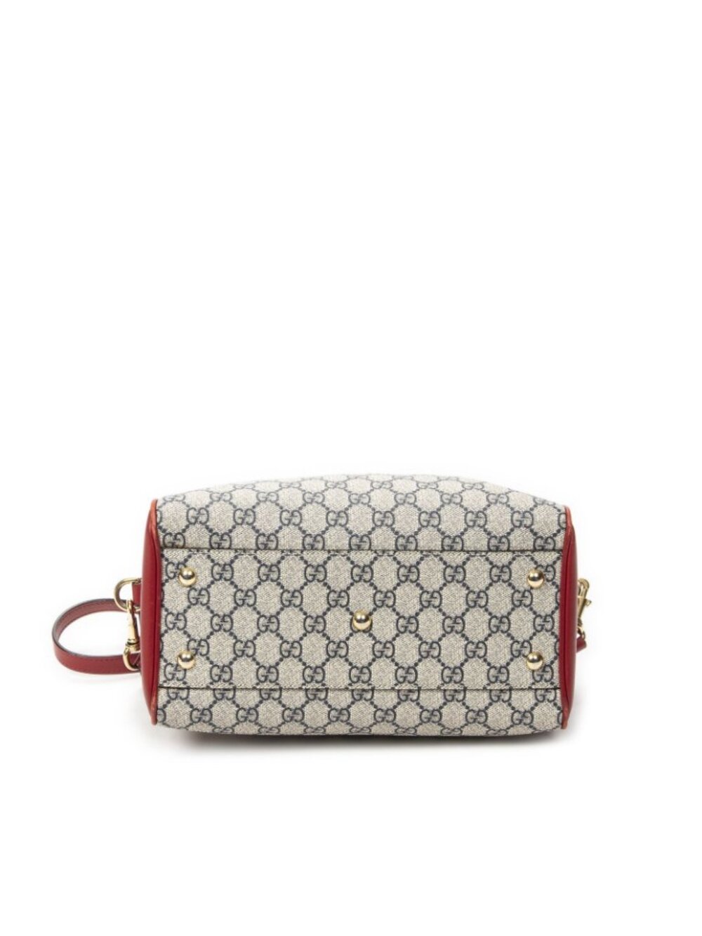 Gucci Small Boston Navy Beige Red Supreme Canvas Messenger - Picture 6 of 10